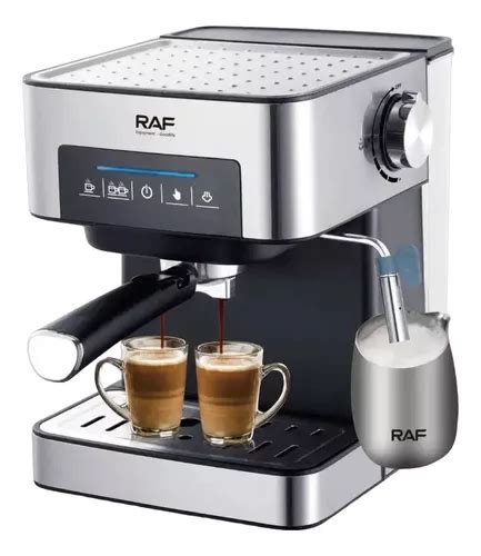 M Quina Caf Espresso Espumador De Leche Raf R Plateado