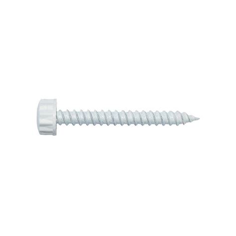 Nylo Tec 12 X 2 In Nylon White Bi Hex Head Sheet Metal Screw 50 Per