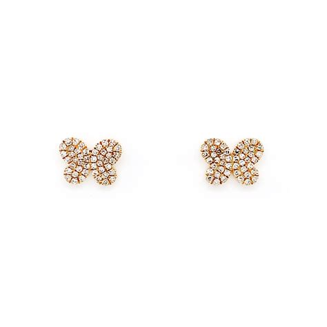 Butterfly Diamond Stud Earrings - Richards Gems and Jewelry