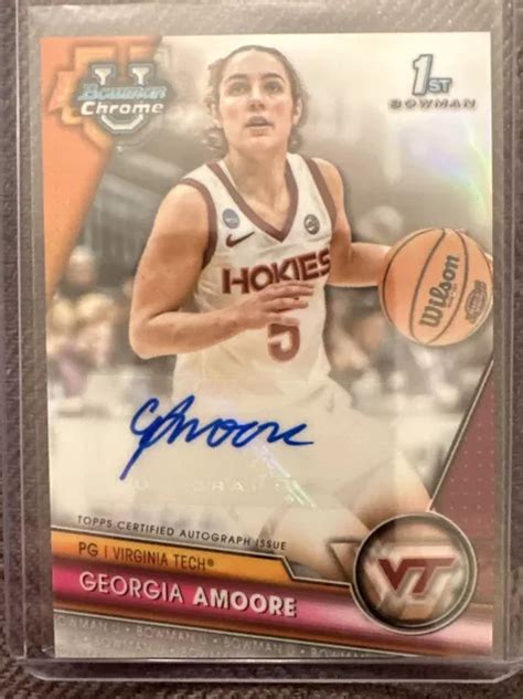 2023 24 BOWMAN CHROME University Georgia Amoore 1er RÉFRACTEUR