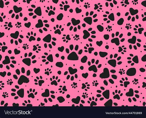 Pink Paw Print Background