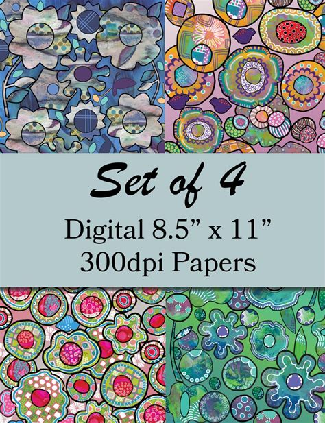 Digital Printable Collage Scrapbook Paper Pack 8.5 X 11 - Etsy