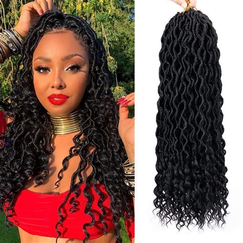 Buy Goddess Locs Crochet Hair 6 Packs 24 Inch Curly Faux Locs Crochet