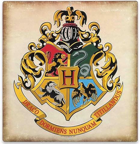 Amazon Harry Potter Hogwarts Crest Embossed Metal Sign Vintage