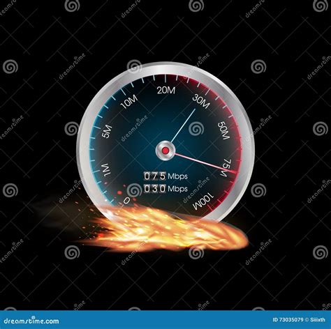 Internet Speed Test Meter Stock Vector Illustration Of Empty