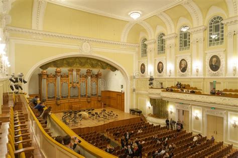 Grand Concert Hall Interior At Moscow Conservatory Editorial Photo