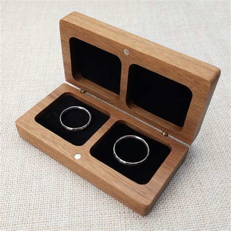 Custom Wedding Ring Box Personalised Wedding Ring Holder Walnut Ring