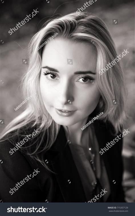 Portrait Beautiful Sexy Blonde Girl Outdoors Stock Photo Shutterstock