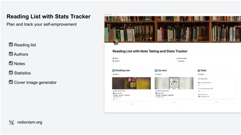 Notion Reading list + Stats Tracker