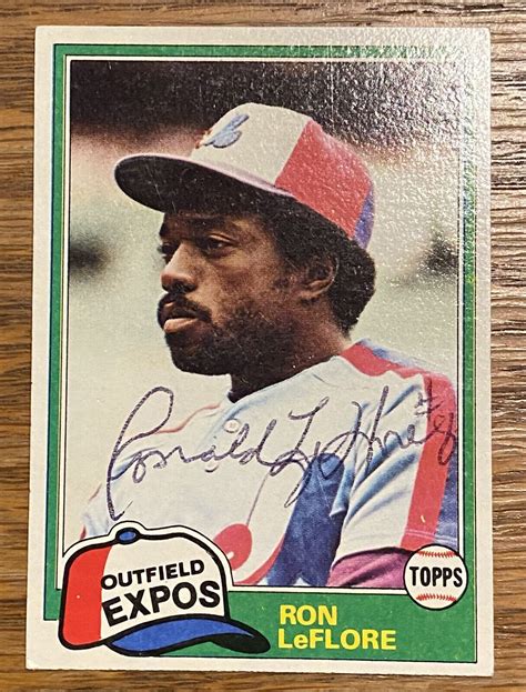 Ron Leflore Signed 1981 Topps Autograph Card Expos Ebay