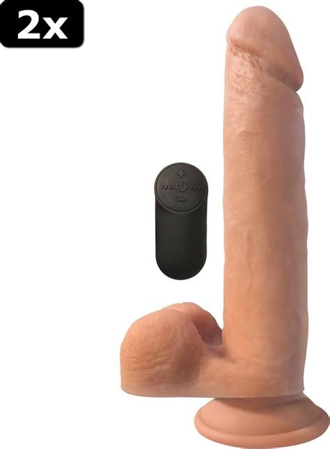 X Vibrerende Realistische Xl Dildo Met Balzak Cm Bol