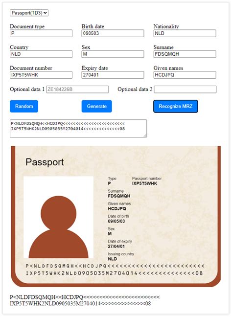 How To Build An Online MRZ Generator With Python Pyodide And HTML5