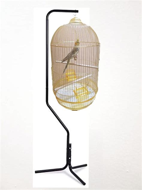 Buy N Gold Bird Cage With Black Stand Hanging Bird Cage Stand Food