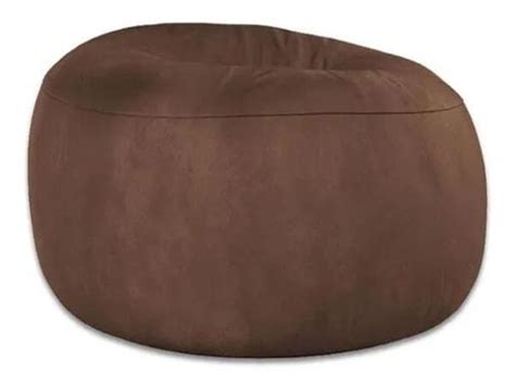 Puff Cama Gigante Redondo Suede 120x50 Enchimento Sala 120x50