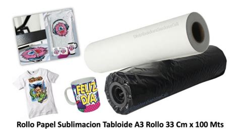 Papel Sublimacion Impresora Tabloide Epson A3 Rollo 33 Cm Envío Gratis