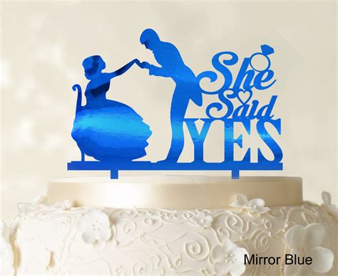 Paper And Party Supplies She Said Yes Acrylic Silver Mirror Wedding