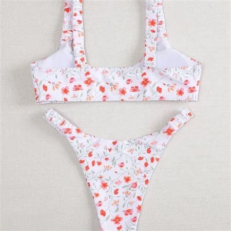 Swim New Flower Bikini 2 Piece Cheeky Swimsuit Poshmark