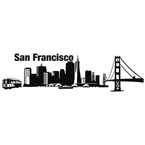 Wandtattoo San Francisco Skyline San Francisco Bay Als Deko Wall Artde