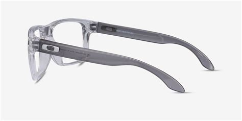 Oakley Holbrook Rx Rectangle Polished Clear And Gray Frame Glasses For