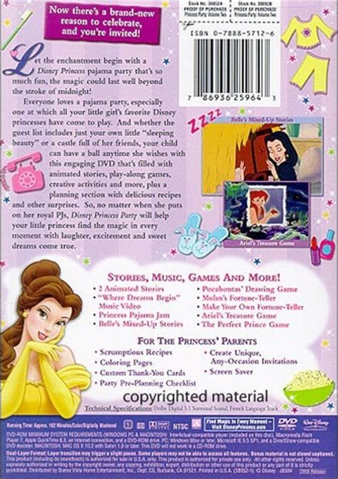 Disney Princess Party Volume Two Dvd 2005 Dvd Empire