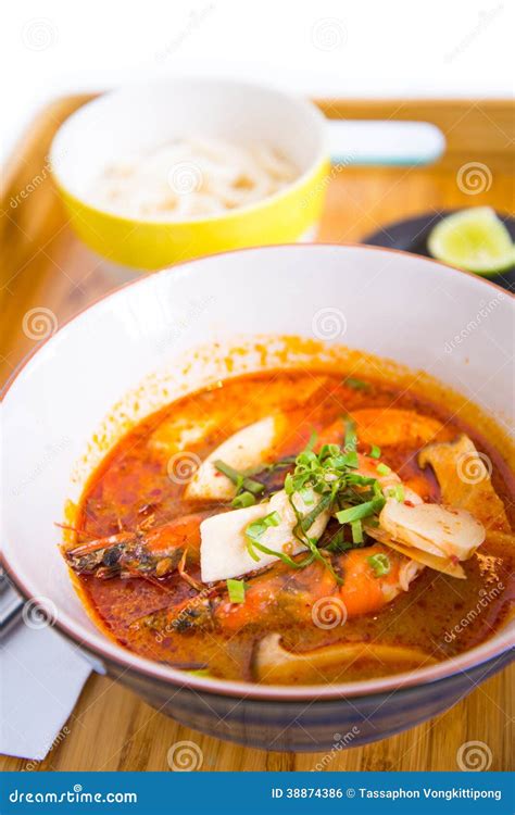 Tom Yam Kung Thai Spicy Soup Stock Photo Image Of Tomyam Dinner