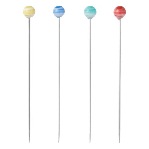 Marbled Glass Head Pins Clover Sew Me Sunshine