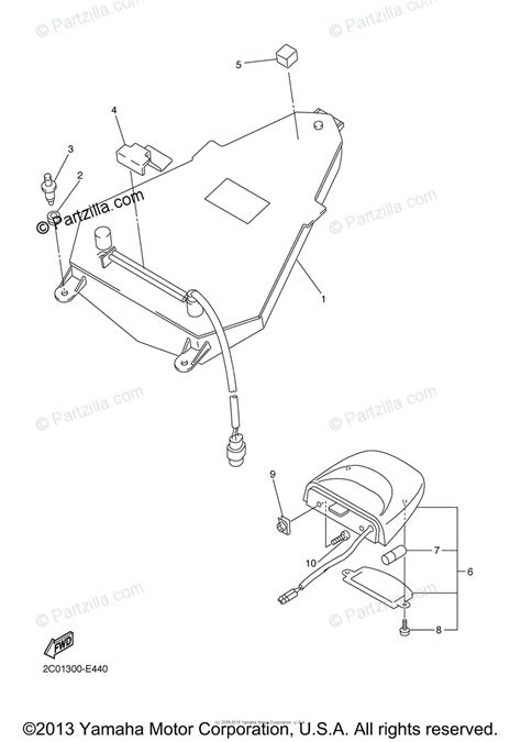 Yamaha Motorcycle Oem Parts Diagram For Taillight Partzilla