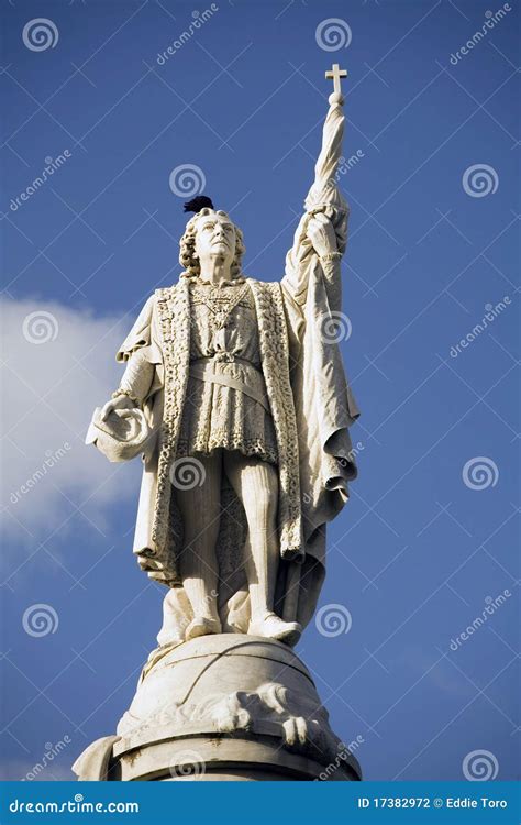 Statue Christopher Columbus Stock Photo - Image of memorial, colon ...