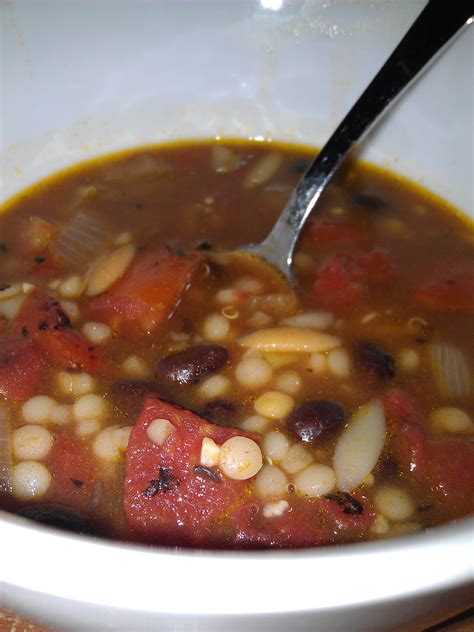 Soup Black Bean With Israeli Couscous Bigoven