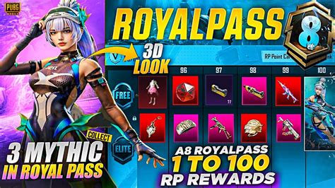 A8 Royal Pass 1 To 100 RP 3D Leaks 3 Mythic Outfits In Next Royal