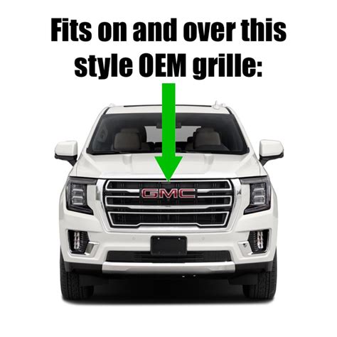 Gloss Black Grille Grill Overlay Trim Insert For Gmc Yukon