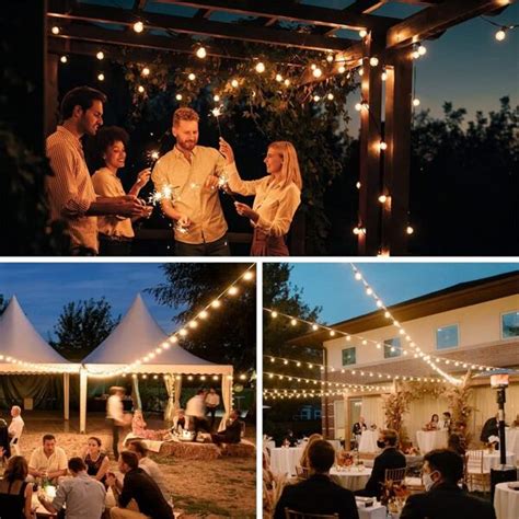 Jesled Led Outdoor String Lights Ft Patio Lights With Shatterproof