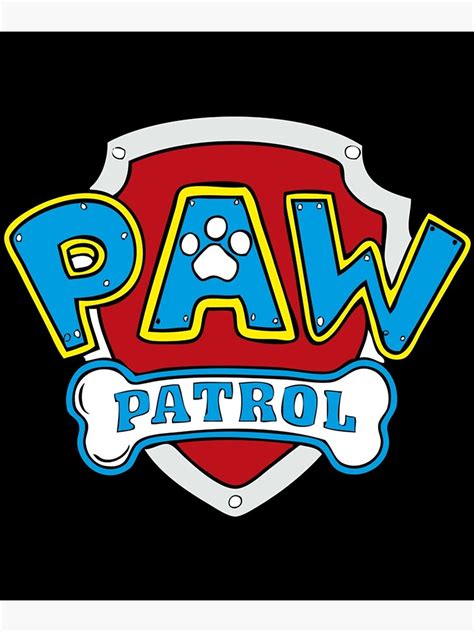 "Paw Patrol Logo drawing " Poster for Sale by PrintdesignzF | Redbubble