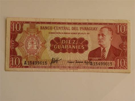 Paraguay 10 Guaranies 1952 P 196b Kaufen Auf Ricardo