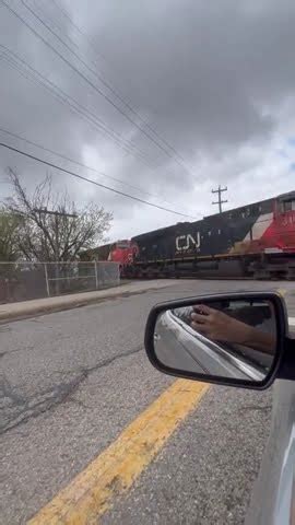 PHONE VIEW 5 3 23 Of A CN M38261 NB Train Long Haul Manifest Of