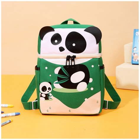 Ripley Mochila Minari Infantil Verde Escolar Panda Para Ni Os