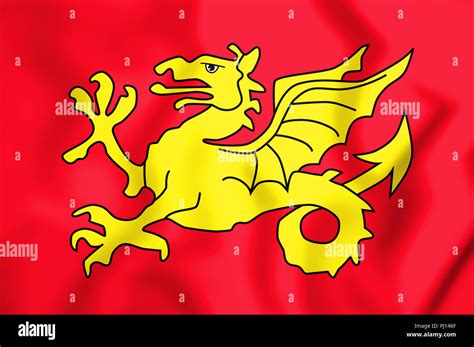 3D Flag of Wessex, England. 3D Illustration Stock Photo - Alamy