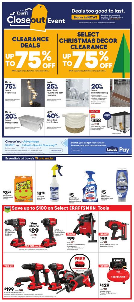 Lowe S Weekly Ad Dec Jan