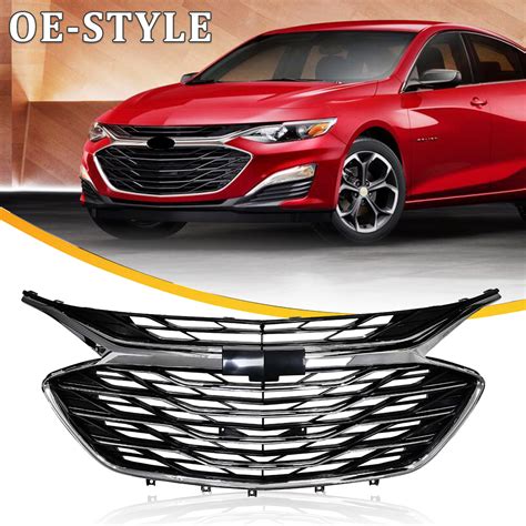 Front Bumper Upper Lower Grill Grille Chrome For Chevrolet Malibu 2019