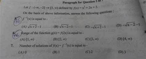 Range Of The Function G X F 2x Is Equal To Filo