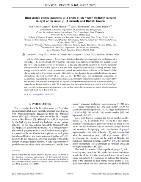 PDF High Energy Cosmic Neutrinos As A Probe Of The Vector Mediator