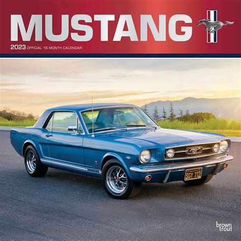 Mustang OFFICIAL 2023 Square Wall Calendar BrownTrout