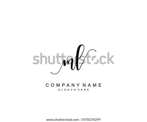 Initial Ml Beauty Monogram Elegant Logo Stock Vector Royalty Free