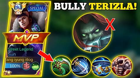 TERIZLA BULLY SUN EARLY GAME EPIC COMEBACK MLBB Topglobalsun