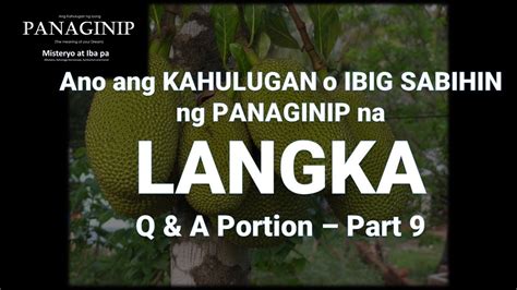 Kahulugan Ng Panaginip Na Langka Ibig Sabihin Ng Langka Sa Panaginip