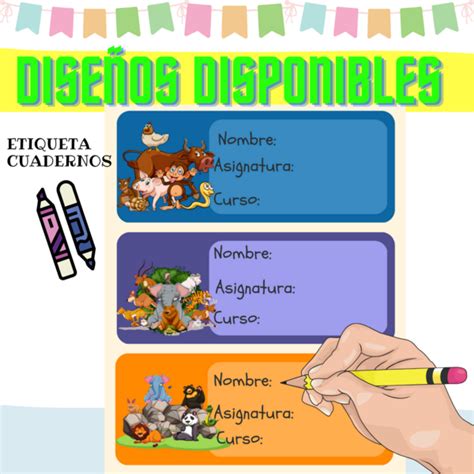 Etiquetas Escolares Edición Especial de Animales | profe.social