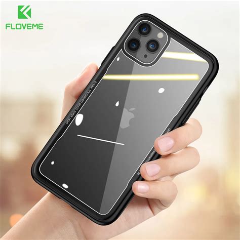 FLOVEME Tempered Glass Phone Case For IPhone 11Pro MAX Cases 7Plus