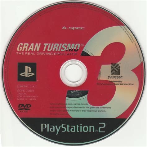 Gran Turismo 3 A Spec Cover Or Packaging Material MobyGames