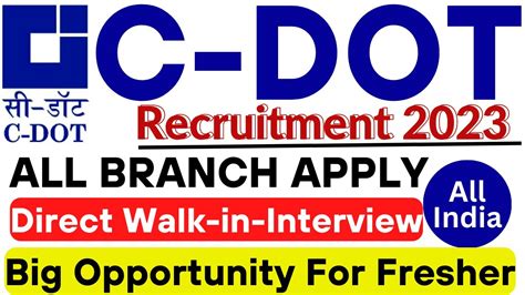 C Dot Recruitment Without Gate Freshers Psu Jobs Youtube