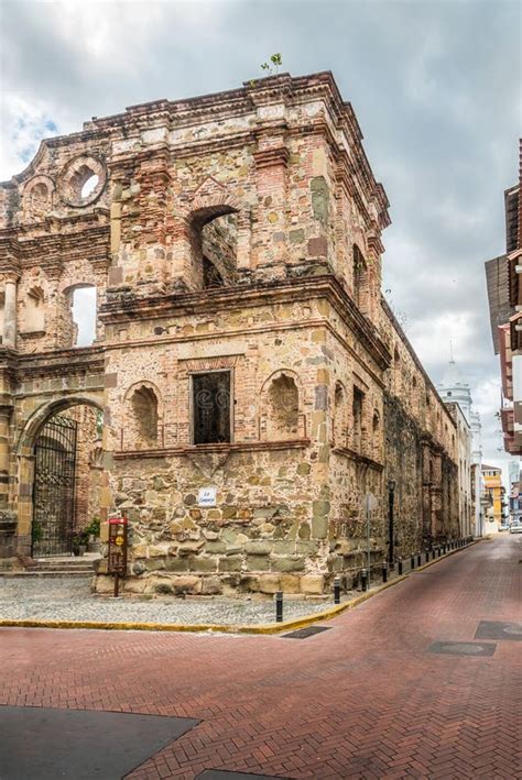 Society of Jesus in Old District Casco Viejo of Panama City - Panama Stock Photo - Image of ...